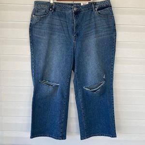“Style & Co” Ladies Distressed Blue Jeans